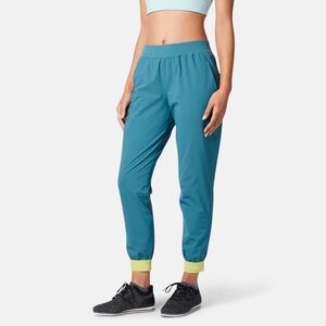 Cotopaxi Teal Joggers with Neon Green Trim, Medium